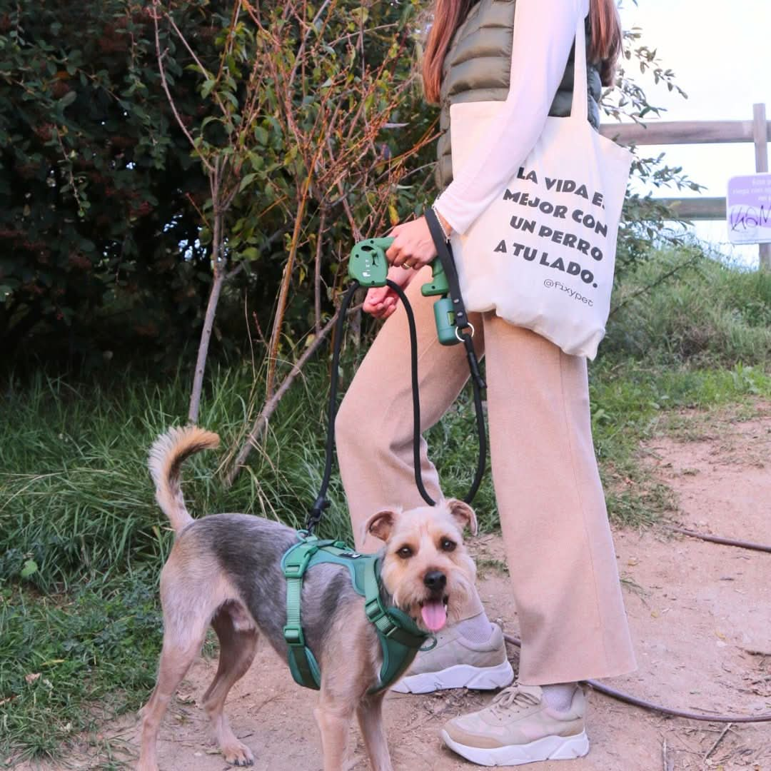 Bolsa de tela FIXY 100% algodón, práctica y ecológica, perfecta para tus compras, paseos o llevar los accesorios de tu mascota.