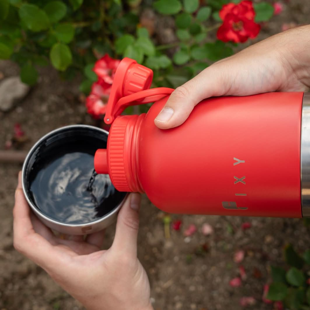 Botella de agua portátil roja - FIXYPET