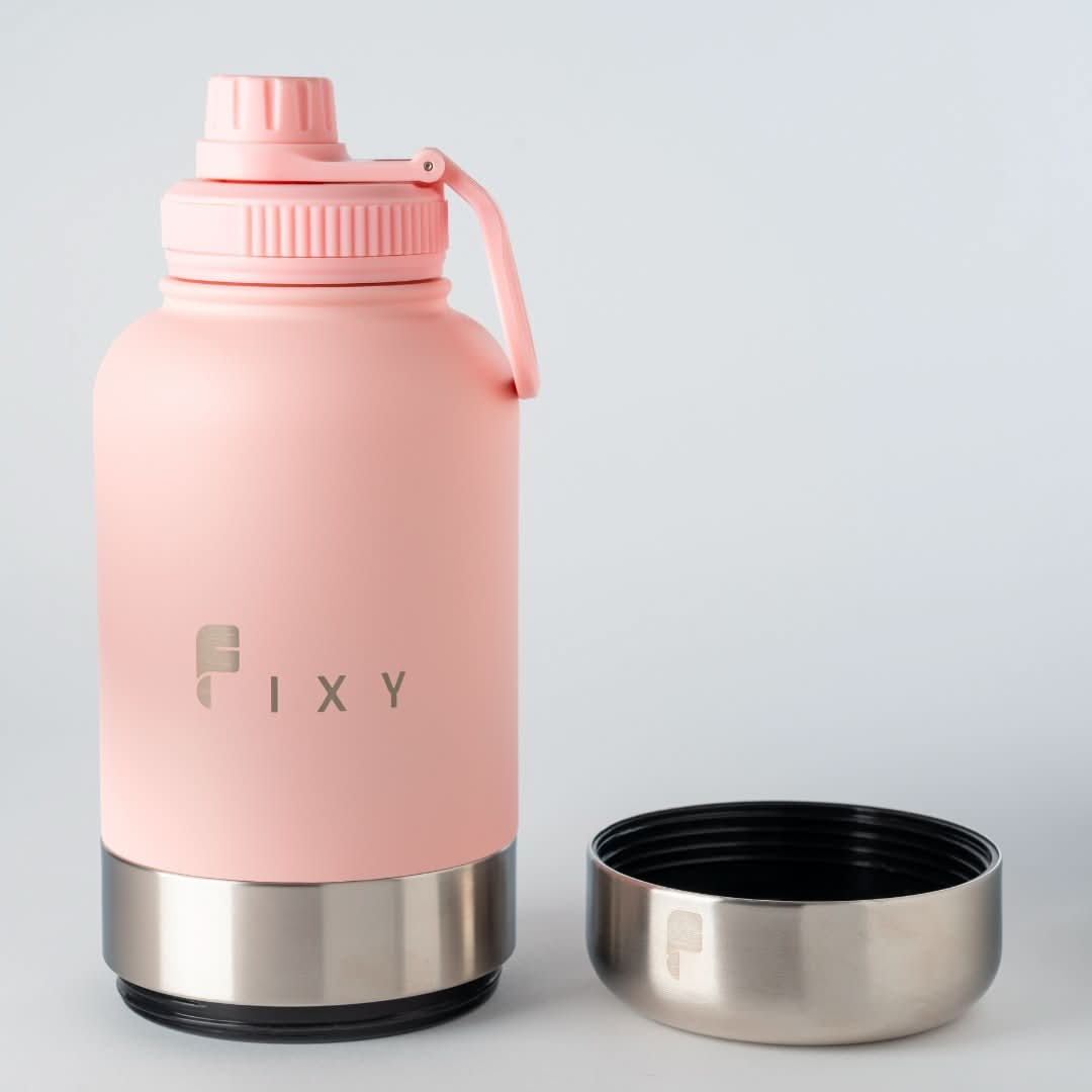 Botella de agua portátil rosa - FIXYPET